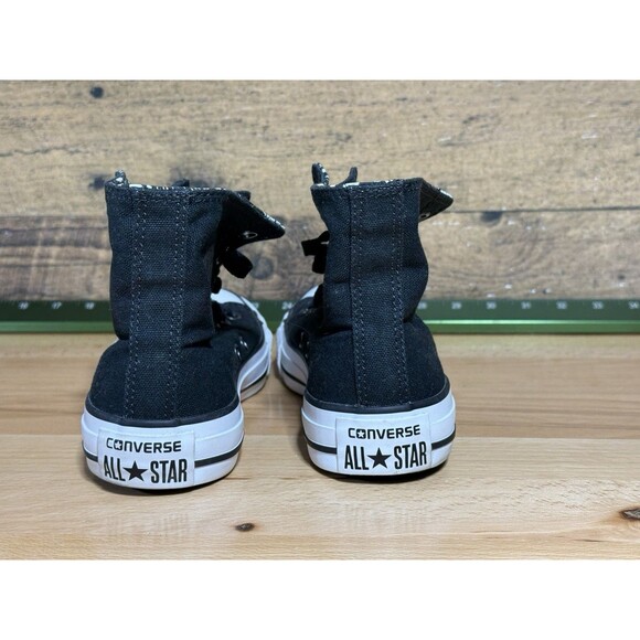 🔥 EXCELLENT Converse High Top 2 Fold Down LV Leopard Pattern W SZ 6 Black/gold - Picture 5 of 11